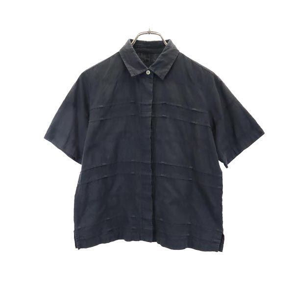 ハート 日本製 半袖 シャツ 2 ブラック系 HaaT ISSEY MIYAKE レディース 230826