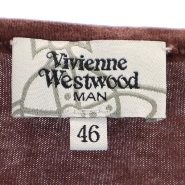 ヴィヴィアンウエストウッドマン 日本製 プリント 半袖 Tシャツ 46 茶系 Vivienne WestwoodMAN ロゴ メンズ 230827_画像8
