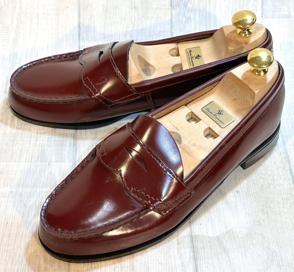 数量限定】 革靴 モカシン 7D◇コインローファー ジーエイチバス◇24.5