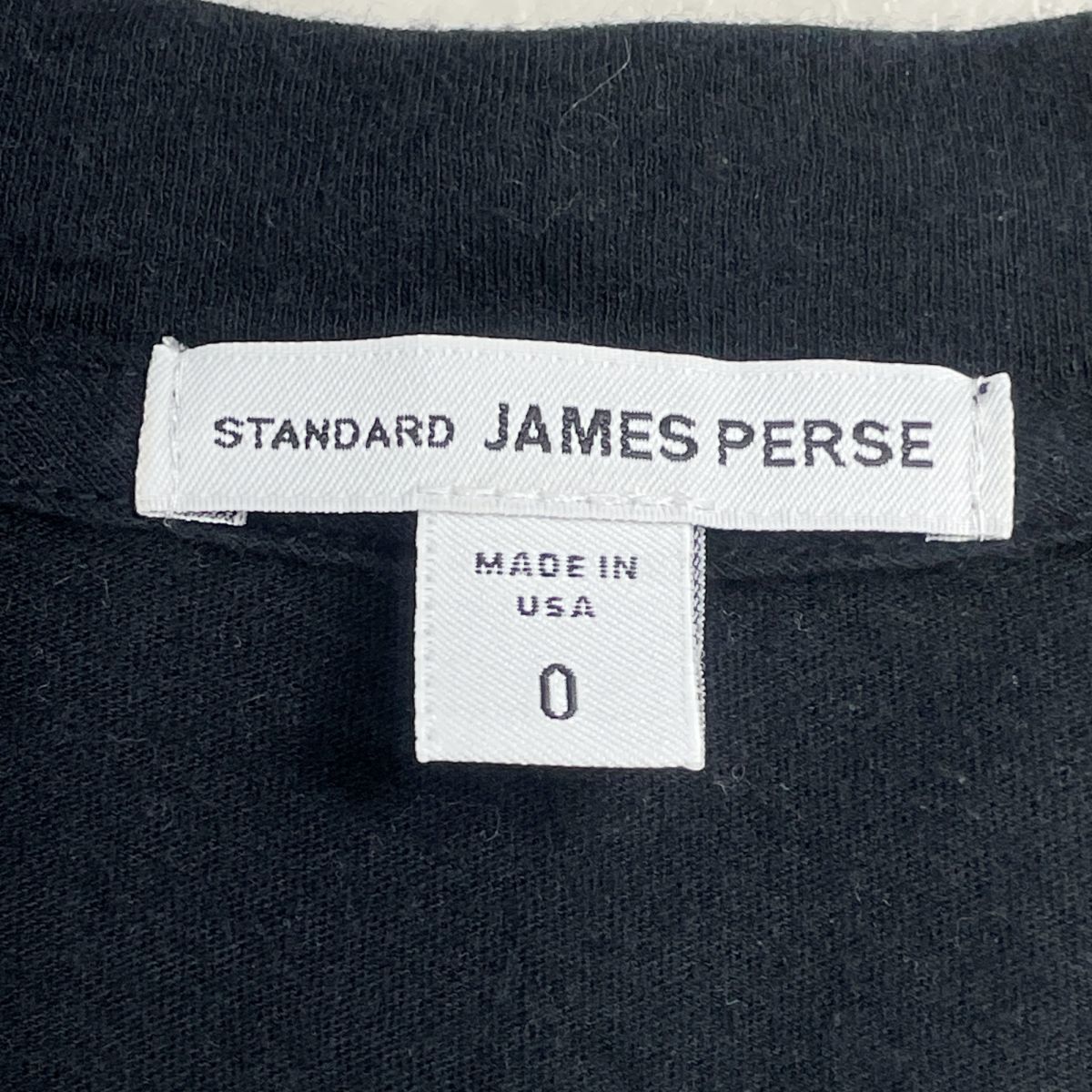 美品 JAMES PERSE ジェームス パース VネックTシャツ トップス レディース 黒 ブラック サイズ0*EC738_画像5