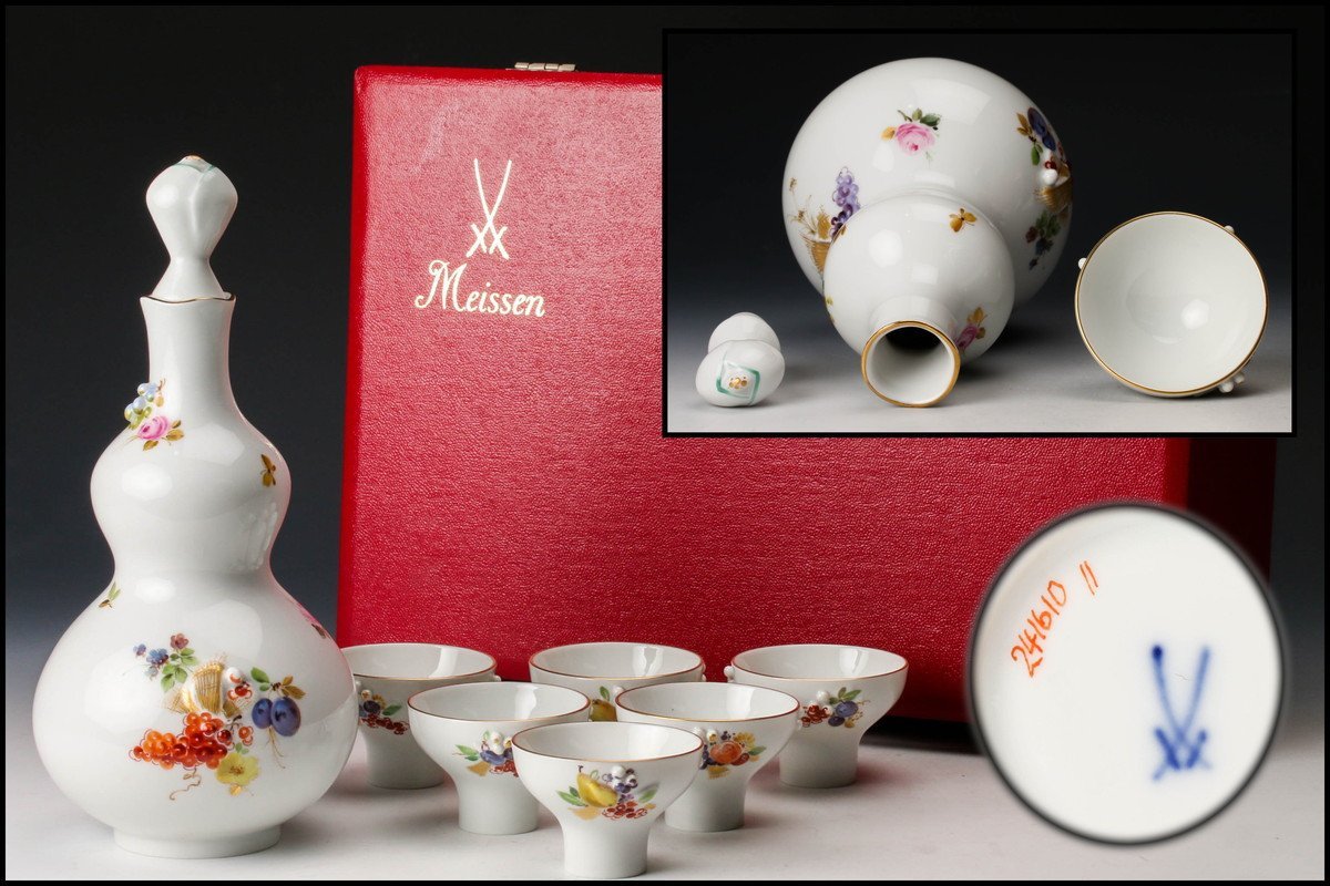 Yahoo!オークション - Meissen マイセン 酒器セット 七客揃 共箱 本物保...