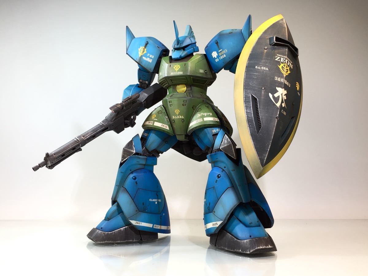 Mg 1 100 Ms 14s ゲルググ アナベル ガトー機 戦場風 改修塗装完成品 ガンダムのプラモデル Mg 1 100 Ms 14s ゲルググ アナベル ガトー機 戦場風 改修塗装完成品 ガンダムのプラモデル