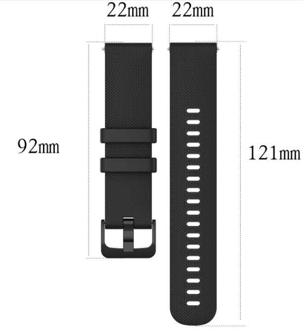 22mm バンド シリカゲルバンド スポーツ シリコン リストバンド交換 ウォッチ 腕時計ベルト ウェアラブル SmartWatch スマートウォッチ 緑の画像2