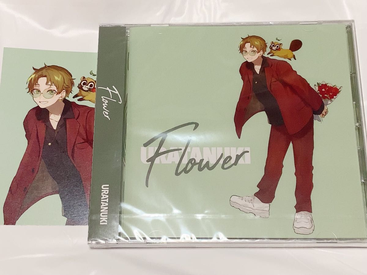 週末限定出品 うらたぬき メッセージカード flower 週末限定出品 うらたぬき メッセージカード flower