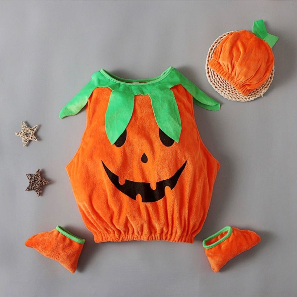 ハロウィンのコスプレや衣装や仮装に★パンプキン かぼちゃ キッズ 子供 110 カボチャ コスチューム 女の子 男の子 子ども 