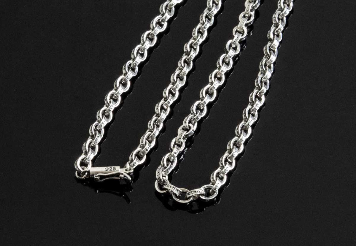 55センチ ペーパーチェーンネックレス ペンダント付き シルバー 55センチ ペーパーチェーンネックレス ペンダント付き シルバー