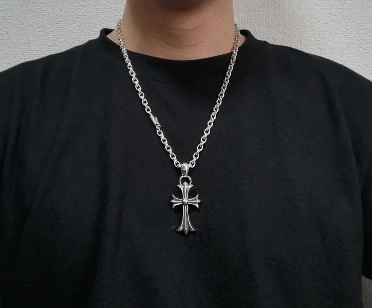 55センチ ペーパーチェーンネックレス ペンダント付き シルバー 55センチ ペーパーチェーンネックレス ペンダント付き シルバー