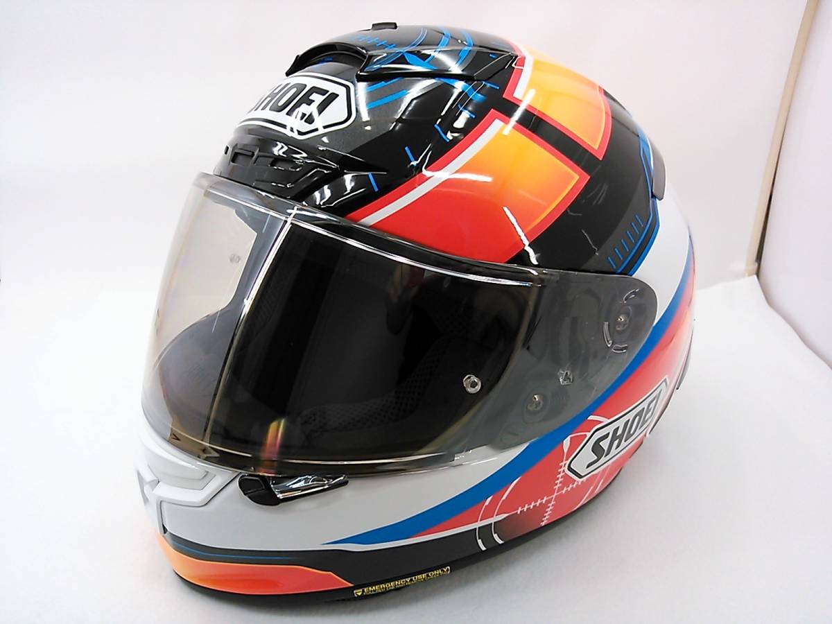 【送料無料】使用極わずか 美品 SHOEI ショウエイ X-Fourteen X-14 DE ANGELIS デ アンジェリス XLサイズ ミラーシールド付き