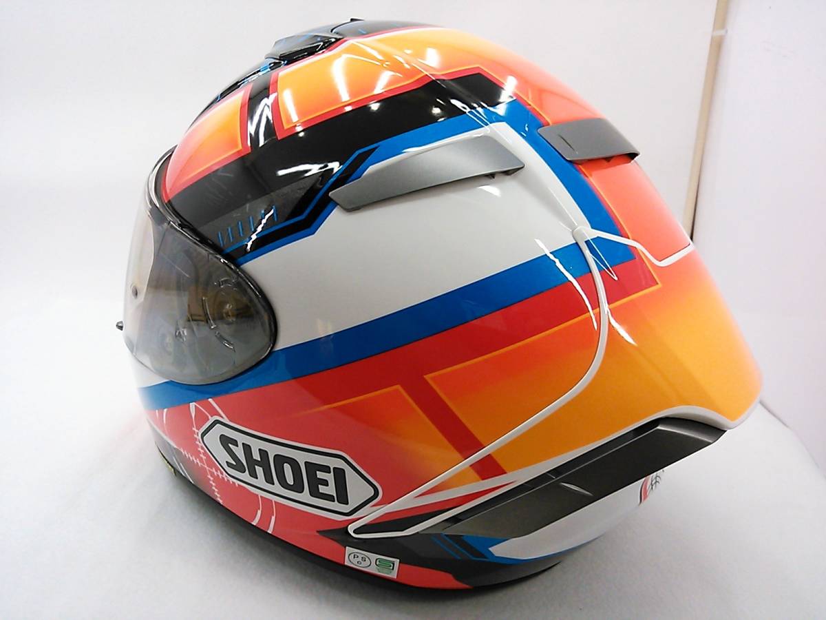 【送料無料】使用極わずか 美品 SHOEI ショウエイ X-Fourteen X-14 DE ANGELIS デ アンジェリス XLサイズ ミラーシールド付きの画像3