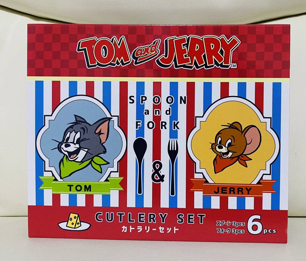 トムとジェリー　カトラリーセット スプーン フォーク TOM and JERRY ステンレス SPOON and FORK CUTLERY SET 新品 未開封_画像1