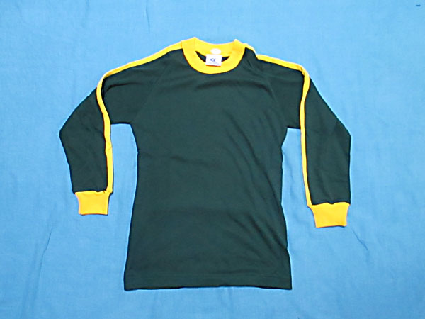  gym uniform long sleeve T shirt *yasdaYASUDA* Junior * green × yellow *140 size * unused goods 