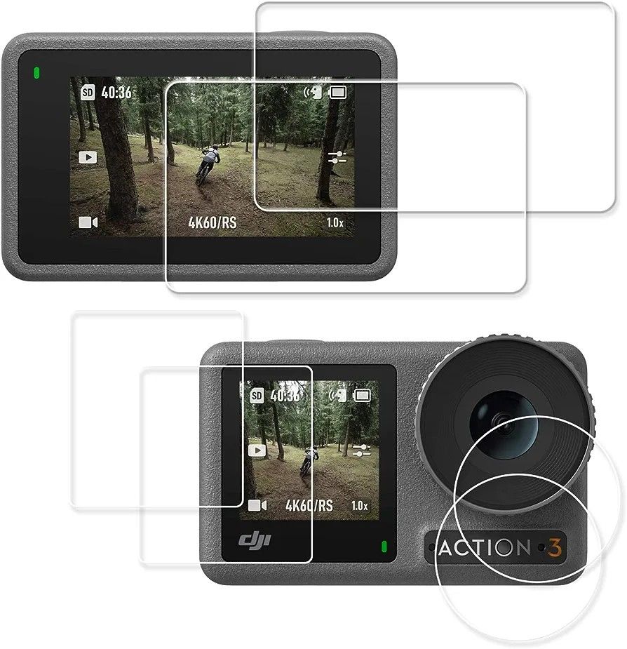 【2枚セット】KPNS 日本素材製 強化ガラス DJI OSMO Action 3 用 ガラスフィルム 強化ガラス カバ