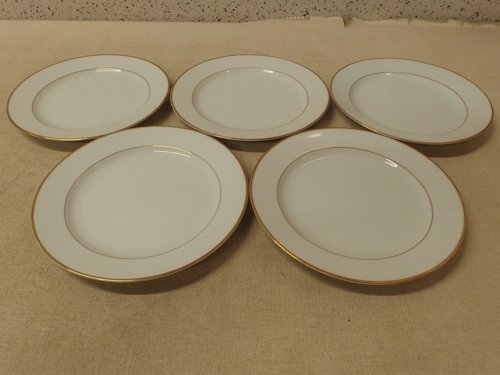 0830169w【Noritake 金彩 プレート ５枚】ノリタケ/皿/日本陶器会社/食器/φ23×H2.3cm程/中古品_画像1