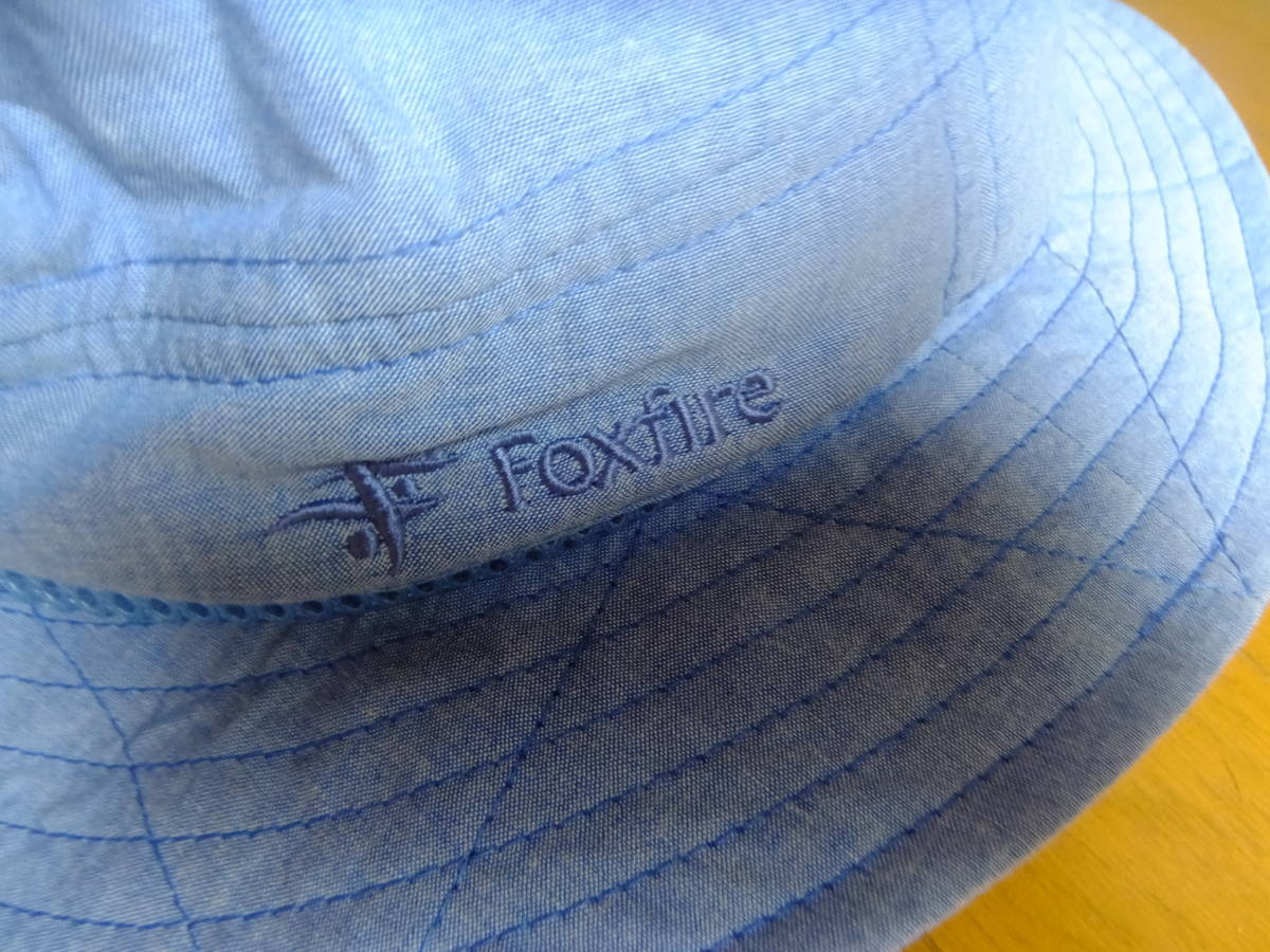 FOXFIRE サイズM 55.5-57.5 -3°C 木陰シールド UVカット 水色 新品 55-22984-040-03 定価4600_画像2
