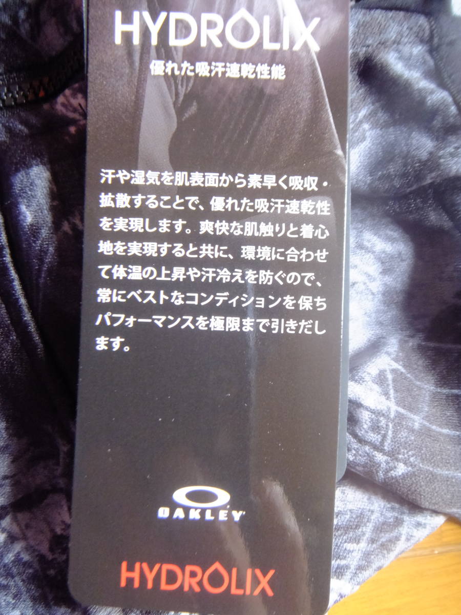 オークリー メンズL 吸汗速乾ストレッチ 布地　ポリエステル100％ 黒 HYDROLIX 403544 新品 定価6600_画像3