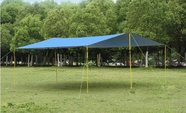  супер популярный брезент небо занавес 4.5m*5m палатка кемпинг оборудование палатка портативный складной навес защита от дождя пляж / парк / двор A373