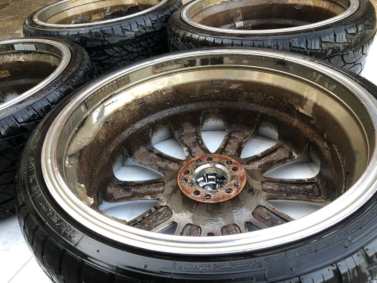 クリムゾン　マーテルレオン　22x9J　+27 +45　5穴　PCD114.3　255/30R22　タイヤ付4本セット_画像2