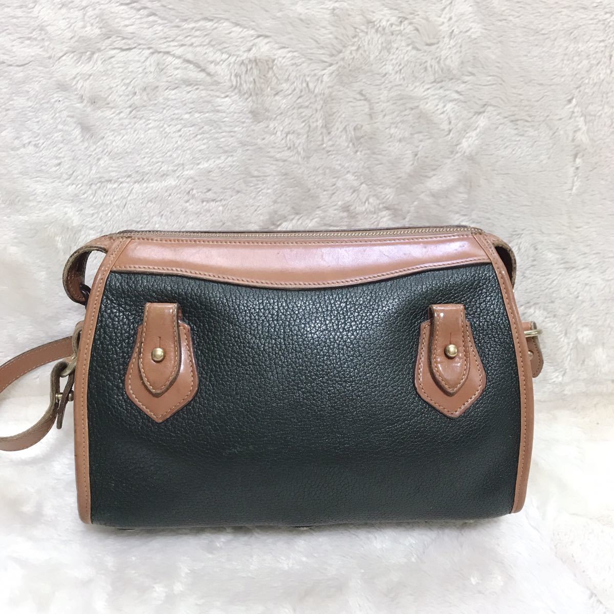 DOONEY&BOURKE バイカラー USA製 シボ革 ショルダーバッグ ドゥーニー
