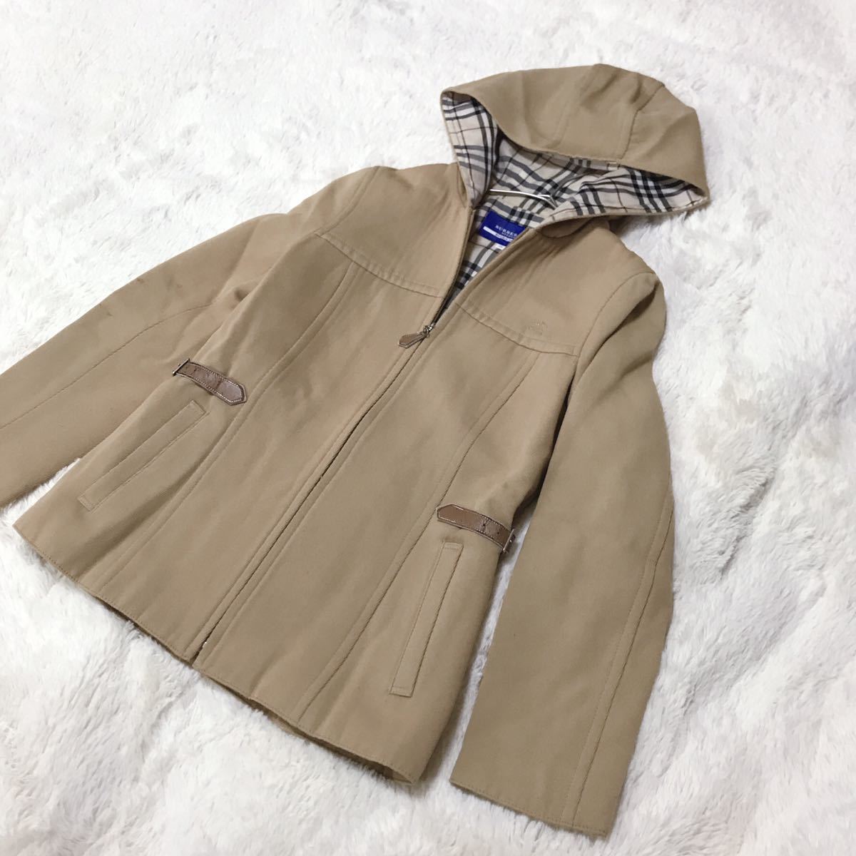 バーバリーブルーレーベル フード ジャケット パーカー ノバチェック ブルゾン BURBERRY BLUE LABEL アウター_画像3