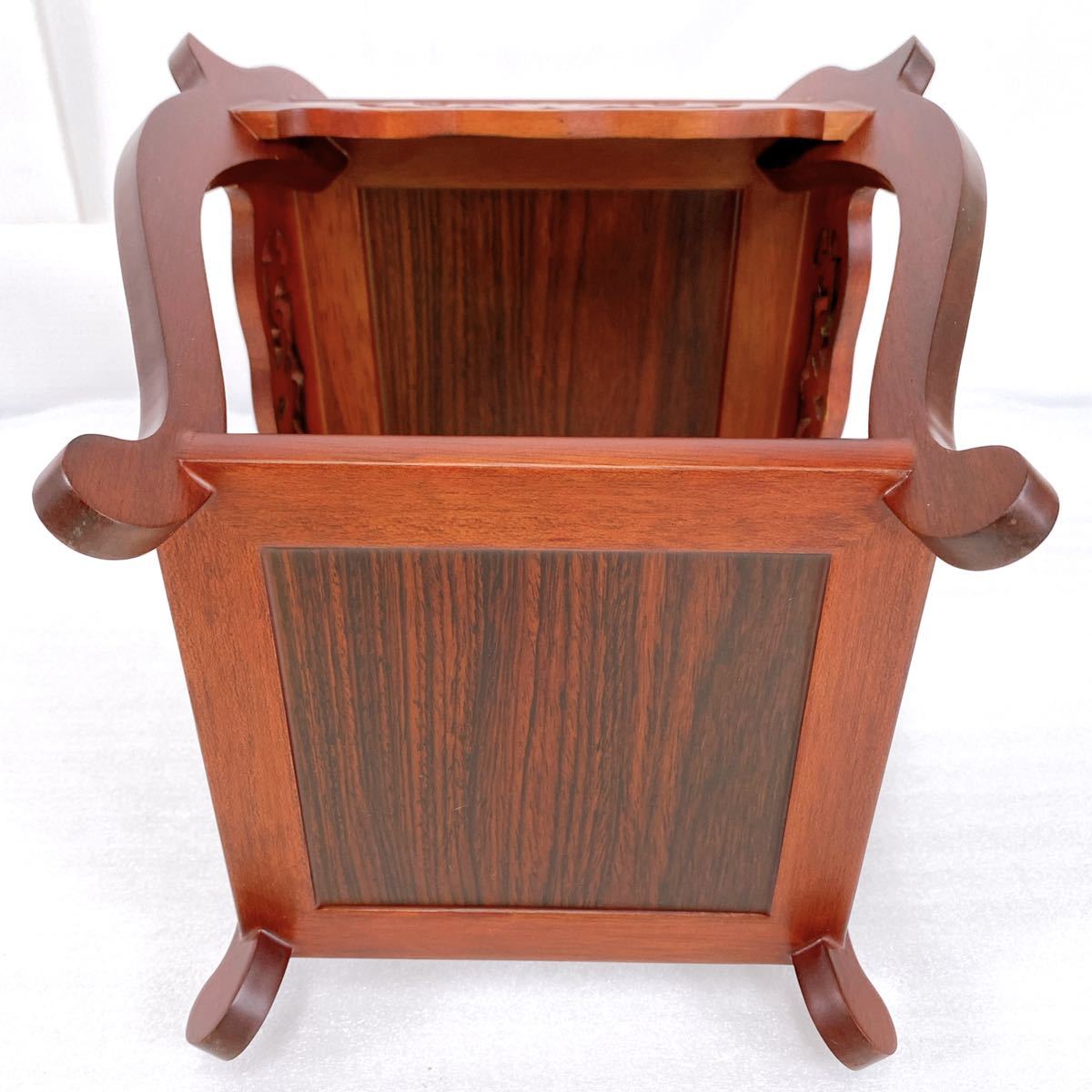 ☆美品☆ 木製茶道具ミニ中卓紫丹香炉台花台盆栽台飾り台| JChere雅虎