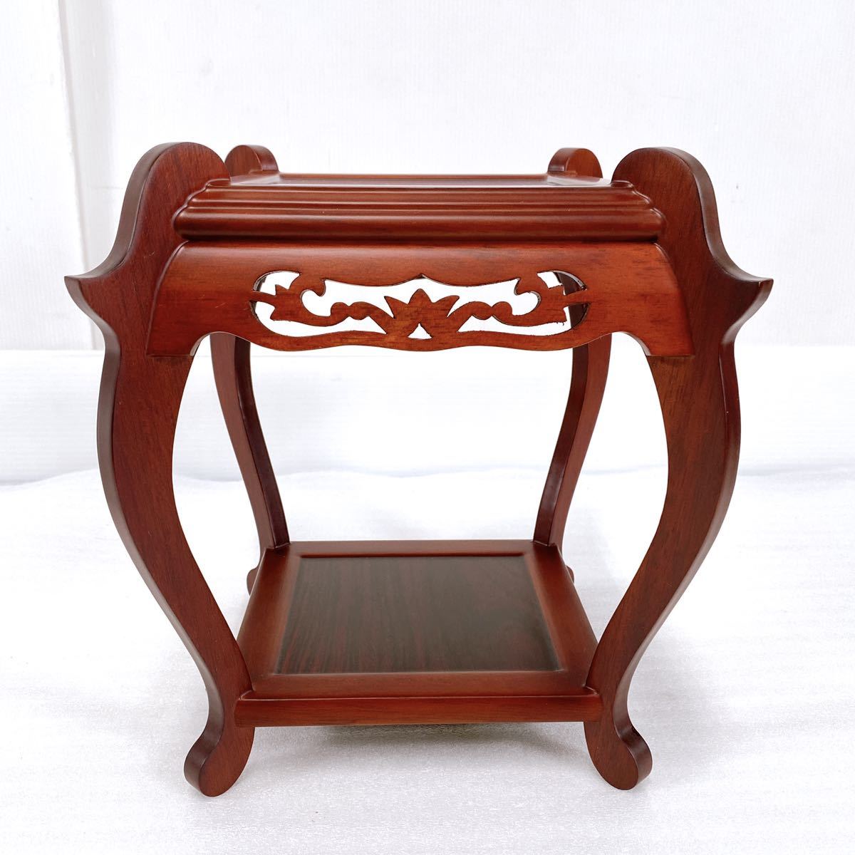 ☆美品☆ 木製茶道具ミニ中卓紫丹香炉台花台盆栽台飾り台| JChere雅虎