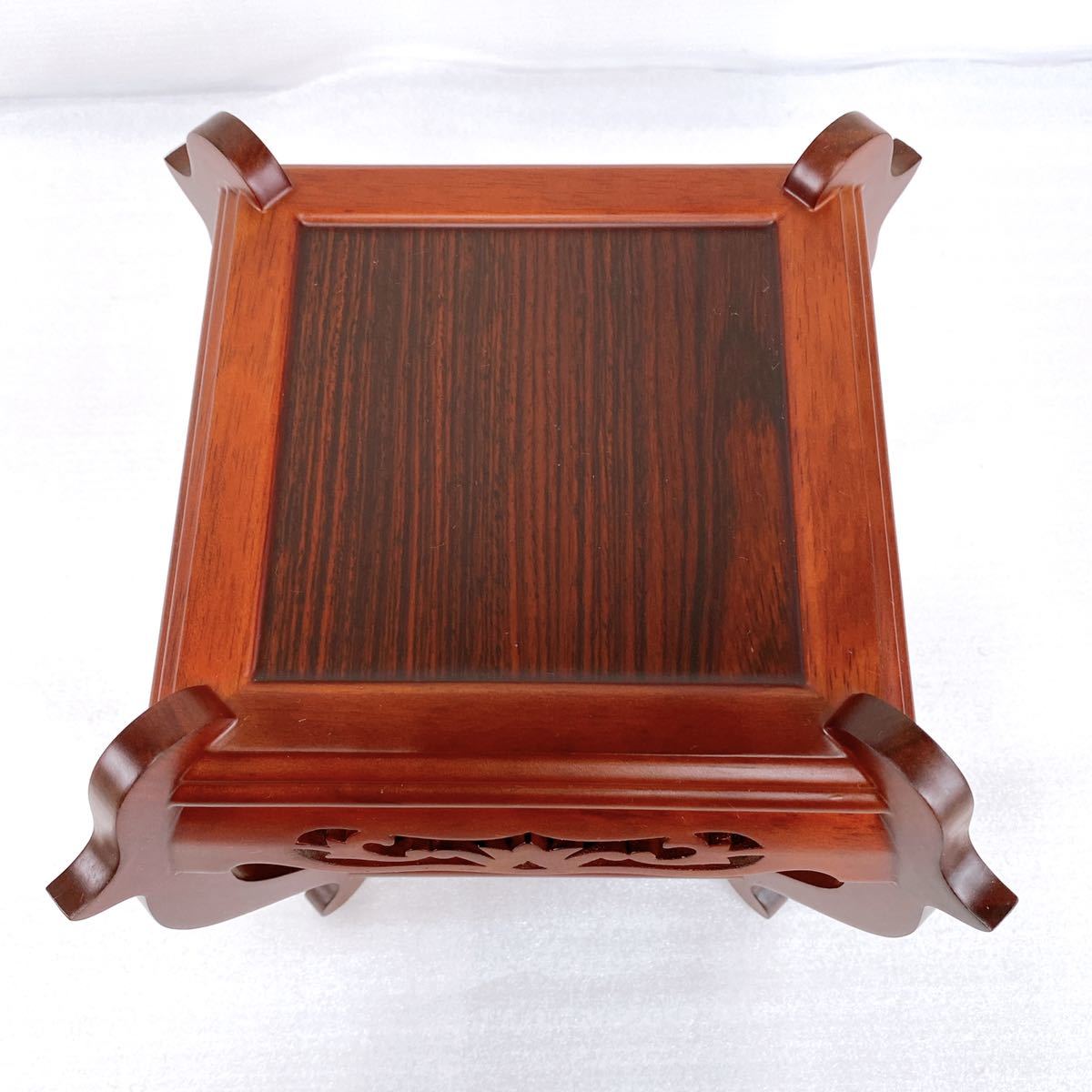 ☆美品☆ 木製茶道具ミニ中卓紫丹香炉台花台盆栽台飾り台| JChere雅虎