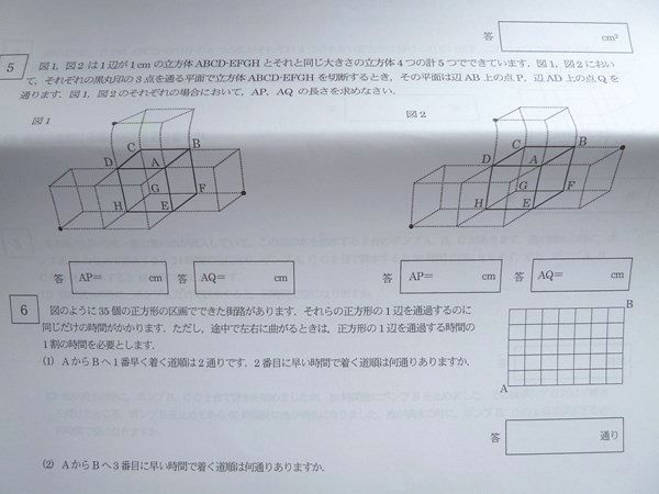 UJ72-024 浜学園 甲陽学院中学校 算数 入試問題 解答・解説 2018年/2017年 未使用 12 S2B_画像3