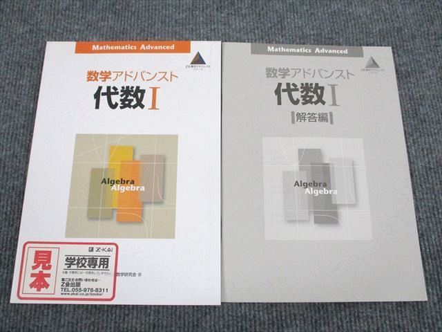 UR94-042 Z会 数学アドバンスド 代数1 2001 審査用見本品 問題/解答付計2冊 13 m1B_画像1