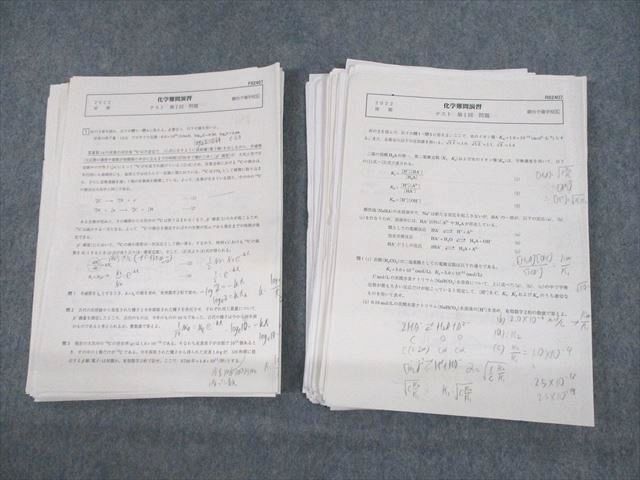 名作 UX12-013 駿台 化学難問演習 テスト計24回分 通年セット 2022