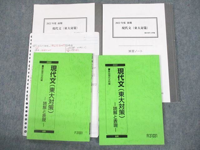 UZ10-019 駿台 東京大学 現代文(東大対策) 読解と表現 テキスト通年セット 2022 計2冊 20S0C_画像1