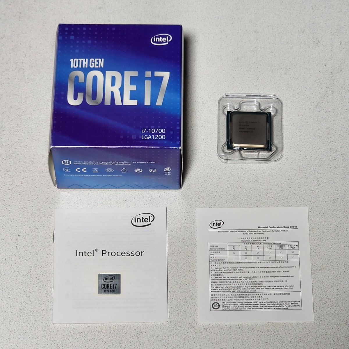 CPU Intel Core i7 10700 2.9GHz 8コア16スレッド CometLake PCパーツ インテル 動作確認済み