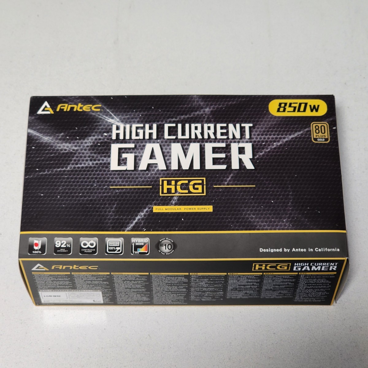 ANTEC HCG HIGH CURRENT GAMER 850(HCG850-Gold) 850W 80PLUS ANTEC HCG HIGH CURRENT GAMER 850(HCG850-Gold) 850W 80PLUS