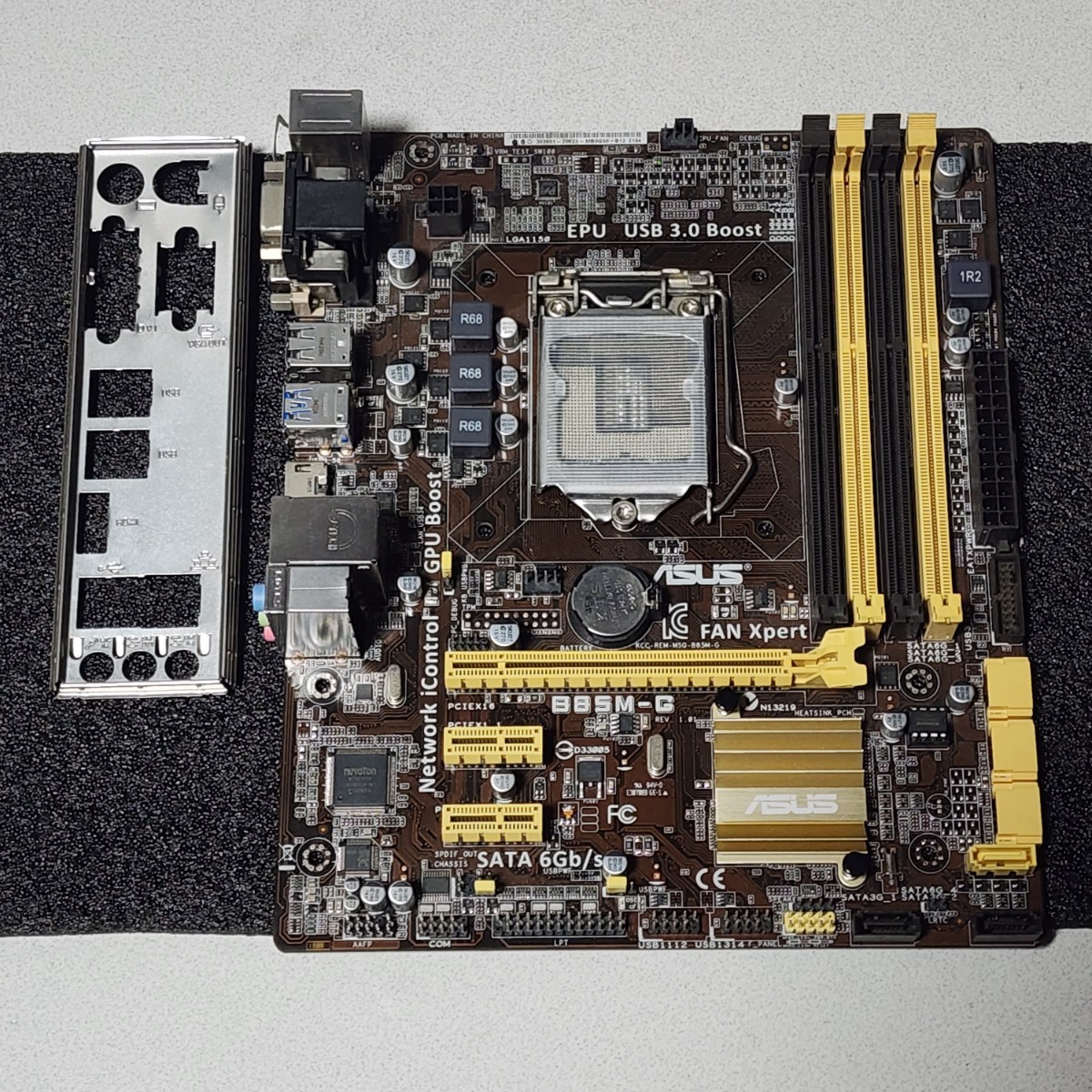 ASUS B85M-G IOパネル付属 LGA1150 MicroATXマザーボード 第4世代CPU対応 最新Bios 動作確認済 PCパーツ