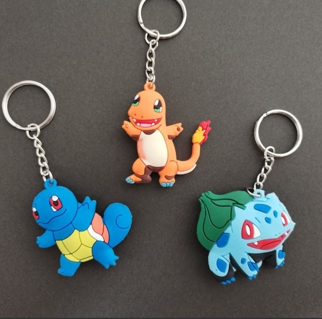 ポケモン　ヒトカゲ&フシギダネ&ゼニガメ　キーホルダー