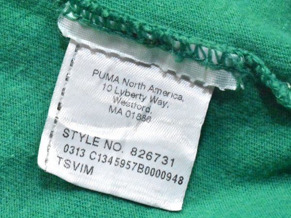 USA古着 北米 PUMA プーマ ロゴ Tシャツ sizeXL 緑 グリーン 北アメリカ ビッグシルエット 大きいサイズ 海外 スポーツブランド アメカジ_画像5