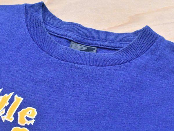 2000sUSA古着 Prospirit 野球ボール Dirt Tシャツ sizeユースL XS相当 紺 ネイビー ベースボール スポーツ 雰囲気 アメリカ 2000年代 Y2K_画像3