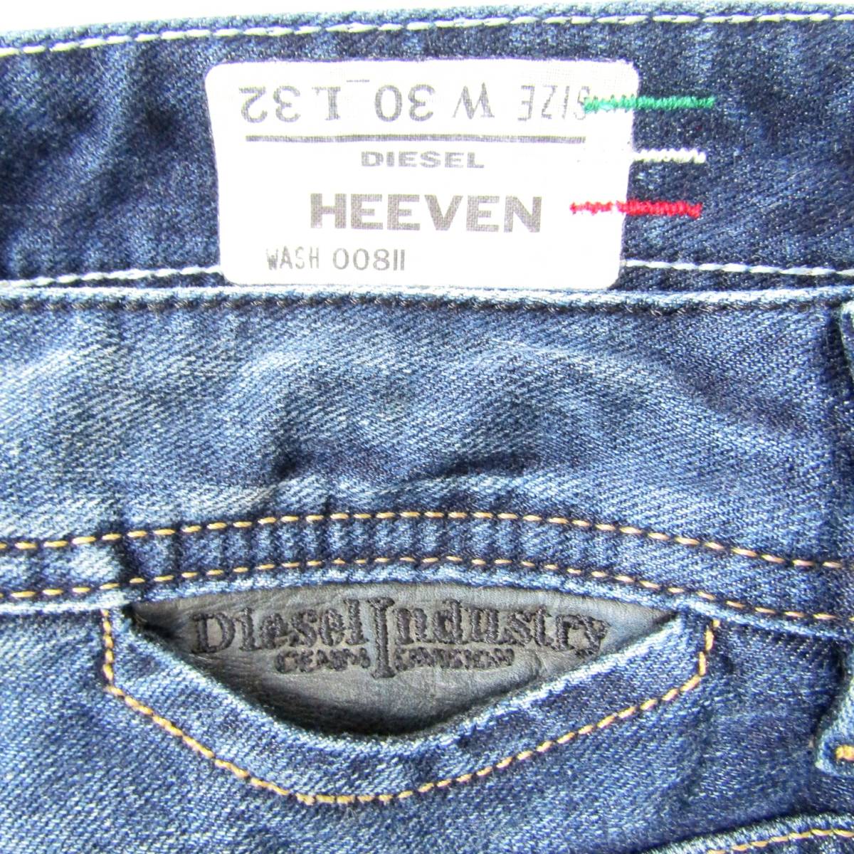 DIESELディーゼルHEEVEN▼スリムデニム▼濃紺▼ダメージ加工▼30インチ▼ウエスト約82cm_画像7