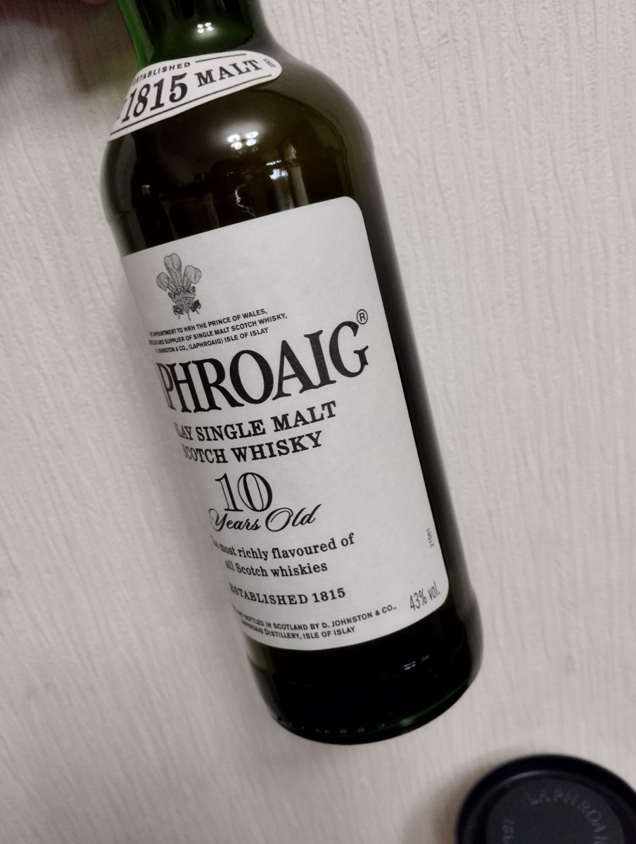 旧ラベル　ラフロイグ　10年　オールドボトル　旧ボトル　アイラ　シングルモルト　laphroaig ボウモア派にもおすすめ。_画像3