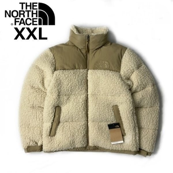 予約受付中】 残① 売切り【正規新品】THE NORTH FACE SHERPA NUPTSE JACKET ボア ダウンジャケット シェルパ ヌプシ  US限定(XXL)ベージュ190122-160 XLサイズ以上