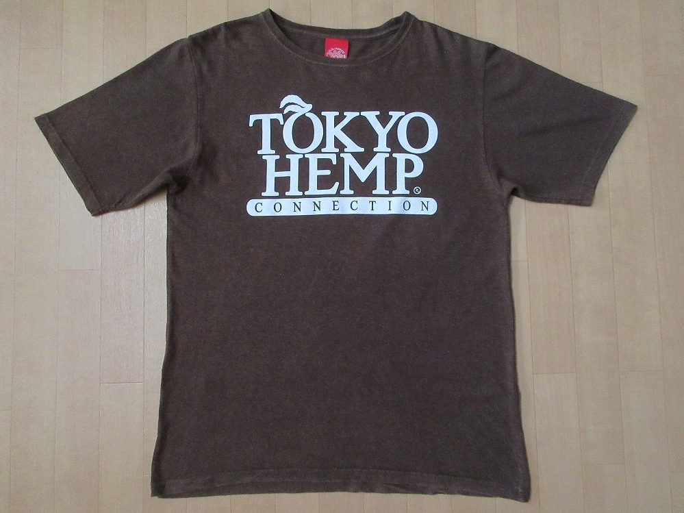 THC TOKYO HEMP CONNECTION 3段プリント ロゴ 刺繍 ヘンプ コットン Tシャツ Sトウキョウヘンプコネクション アウトドア キャンプ 関村求道_THC　ヘンプコットン・Tシャツ前面