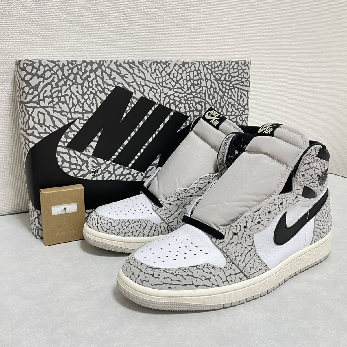 NIKE AIR JORDAN 1 RETRO HIGH OG DZ5485-052 US9.5 27.5cm 新品 未使用 WHITE CEMENT ホワイトセメント エレファント柄_画像2