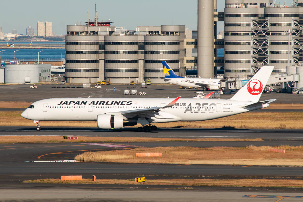 飛行機　デジタル画像 A350 JAL 日本航空 11_画像1