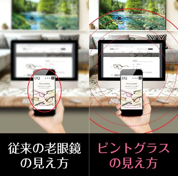 新品未開封】ピントグラス シニアグラス 老眼鏡 おしゃれ老眼鏡 中度