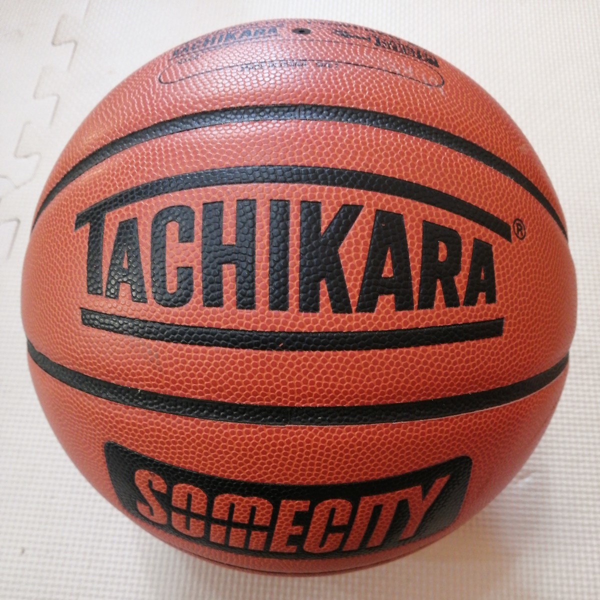 使用品 完売「ballaholic TACHIKARA SOMECITY 2015-2016 公式球」バスケットボール 7号 人工皮革製 タチカラ ボーラホリック サムシティ⑦