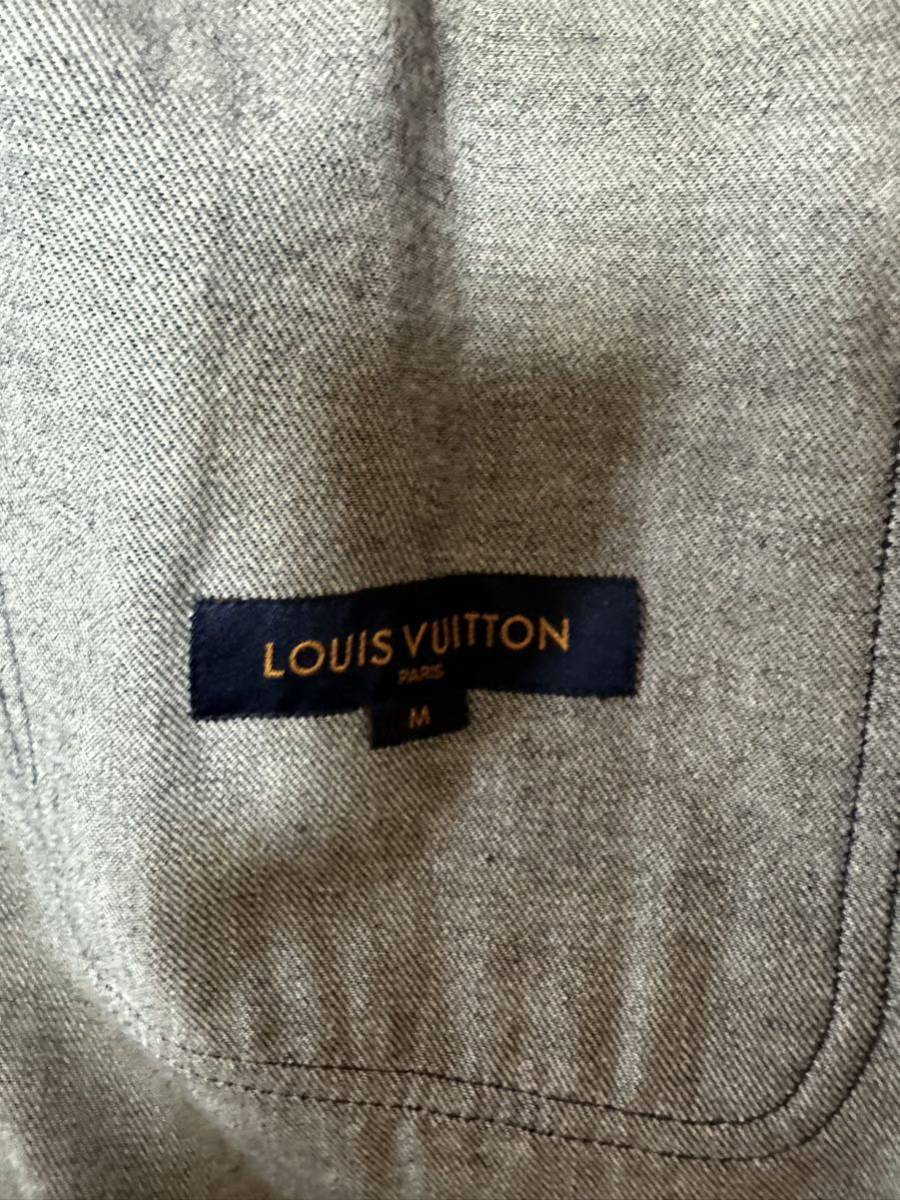 LOUIS VUITTON ルイヴィトン LV Leaf Denim Baseball Shirt LVリーフデニムベースボール半袖シャツ 2020AW Mサイズ_画像5