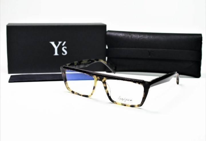 公式ボックス付き（69000円相当） YOHJI YAMAMOTO メガネフレーム 眼鏡 ヨウジヤマモトブラック ゴールド 日本製 ブランド 新品 カモ柄 の画像3