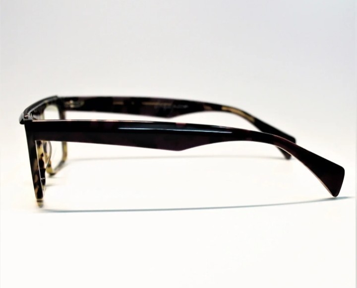 公式ボックス付き（69000円相当） YOHJI YAMAMOTO メガネフレーム 眼鏡 ヨウジヤマモトブラック ゴールド 日本製 ブランド 新品 カモ柄 の画像6