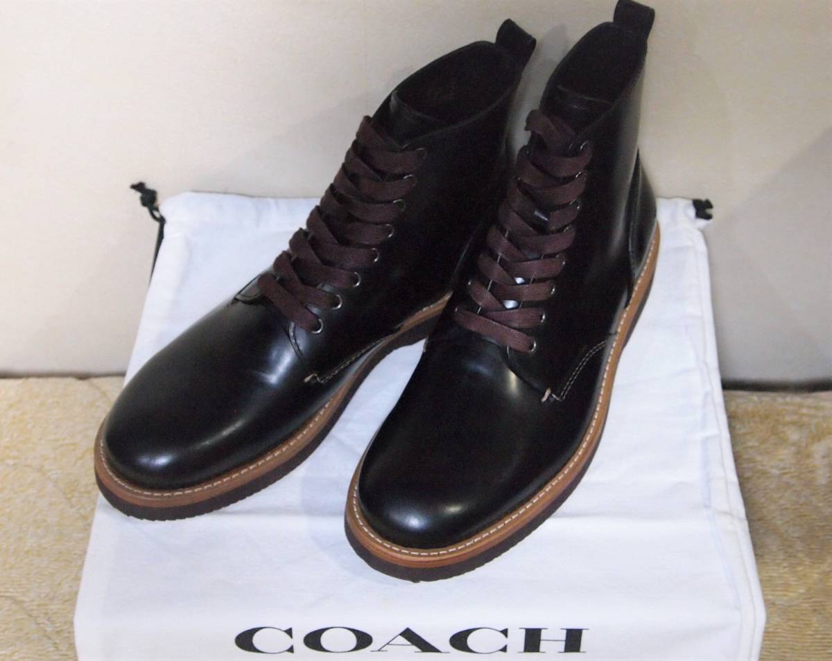人気メーカー・ブランド 10D ダービーブーツ コーチ 箱付 ★未使用 メンズ 定価75,600円 ブラック G1255 SPAZZ BOOT DERBY COACH 26.5-27cm 26.5cm 人気メーカー・ブランド 10D ダービーブーツ コーチ 箱付 ★未使用 メンズ 定価75,600円 ブラック G1255 SPAZZ BOOT DERBY COACH 26.5-27cm 26.5cm
