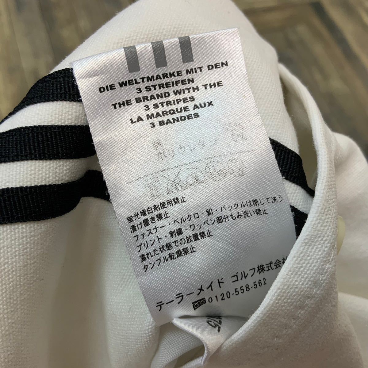 良品　adidas GOLF　アディダス ゴルフ　ストレッチ　ゴルフパンツ　ブーツカット　ホワイト　レディース　Lサイズ　ウエスト67cm_画像9