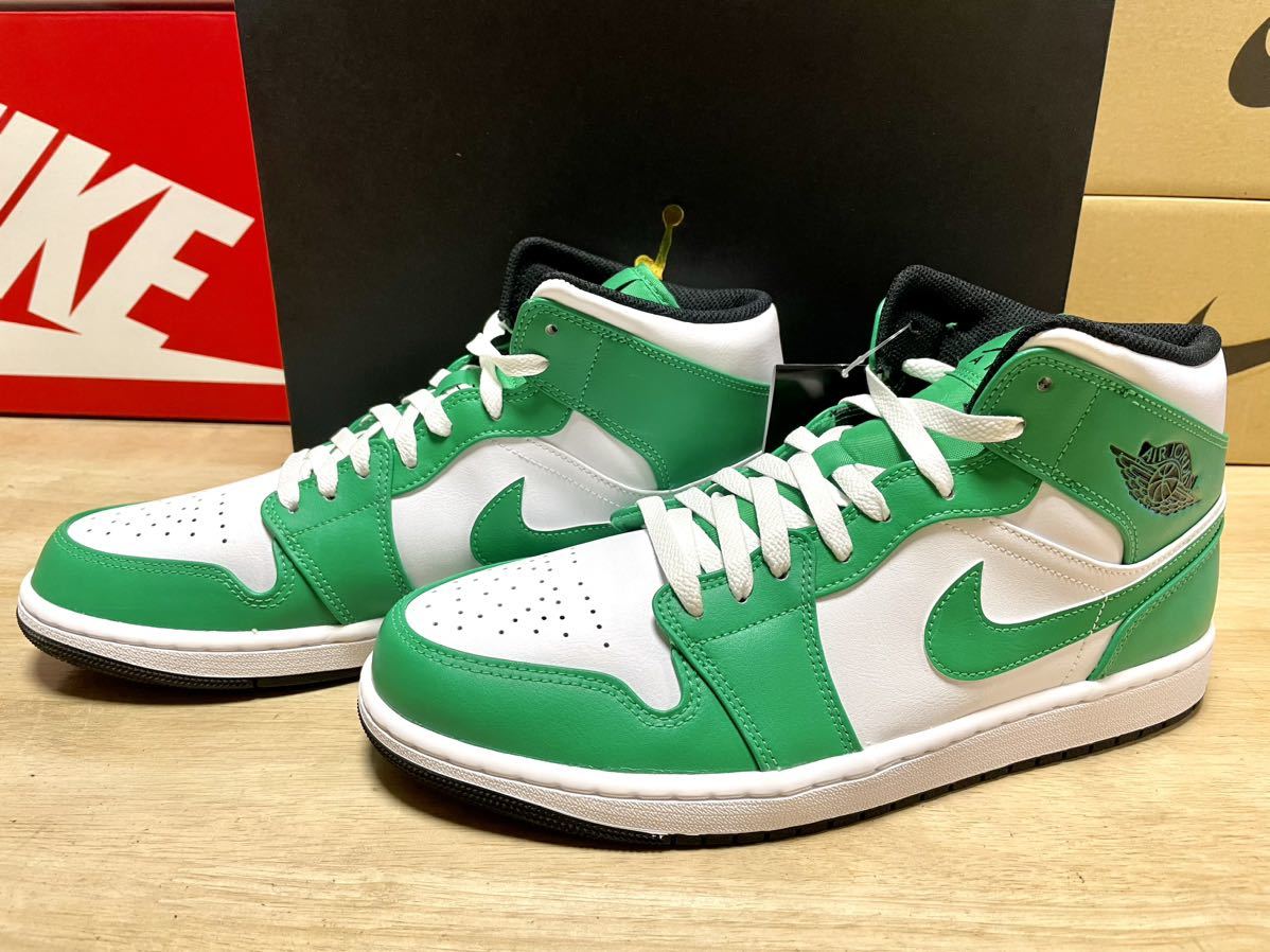 NIKE ナイキ エア ジョーダン 1 MID 28 5cm 新品 ラッキーグリーン